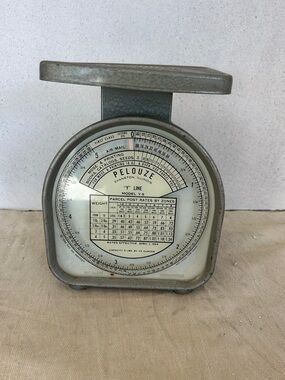 Vintage Pelouze Model Y-5 Metal Kitchen Parcel Scale - Gray